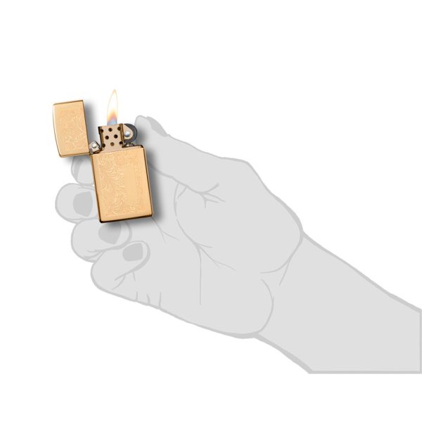 ENCEND. ZIPPO SLIM BRASS VENETIAN