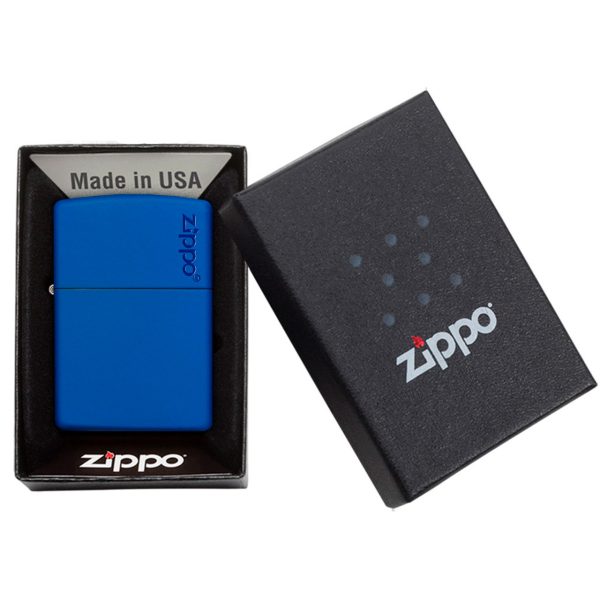 ENC ZIPPO CLASSIC ROYAL BLUE MATTE ZIPPO LOGO