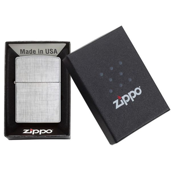 ENCEND. ZIPPO REG LINEN WEAVE