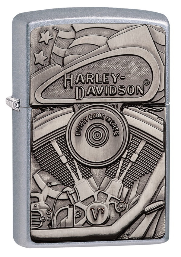 ENCEND. ZIPPO 207 HARLEY DAVIDSON MOTOR FLAG