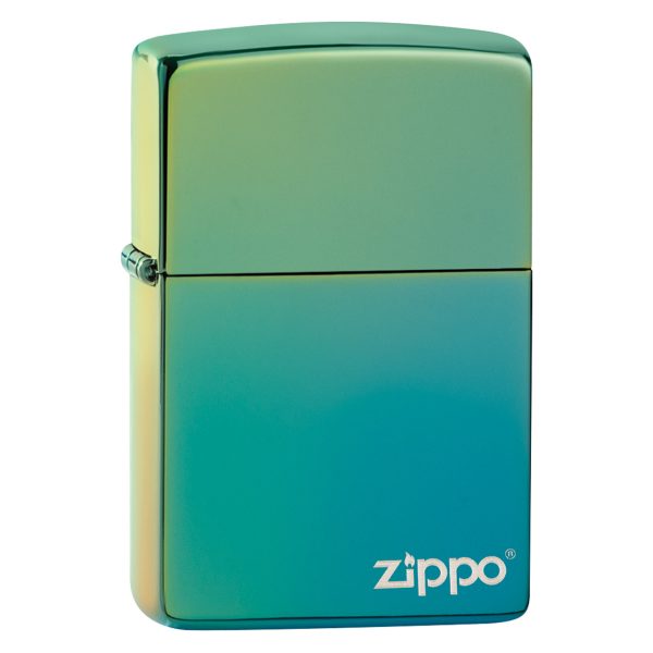 ENC ZIPPO CLASSIC HIGH POLISH TEAL ZIPPO LOGO