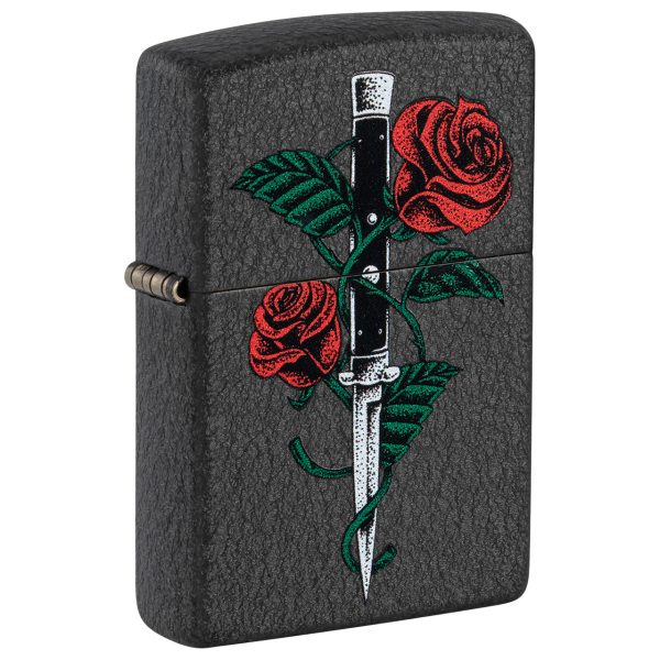 ENCEND. ZIPPO ROSE DAGGER TATTO DESIGN