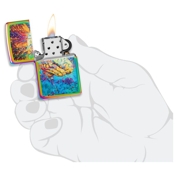 ENCEND. ZIPPO 151 PSYCHEDELIC BRAIN DESIGN