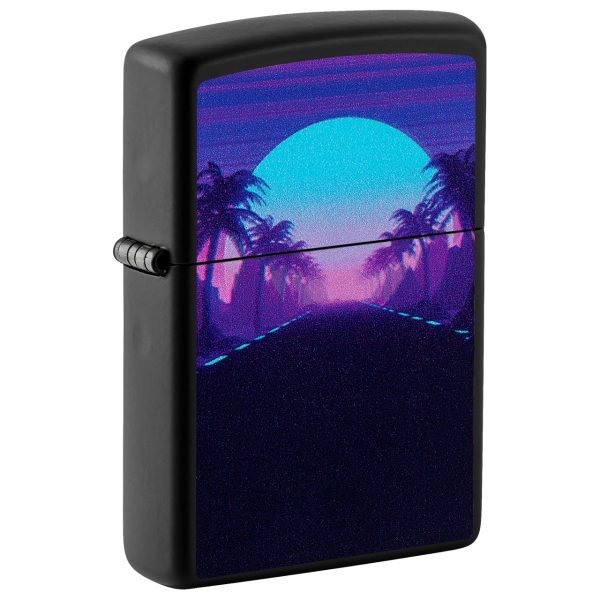 ENCEND. ZIPPO SUNSET BLACK LIGHT DESIGN